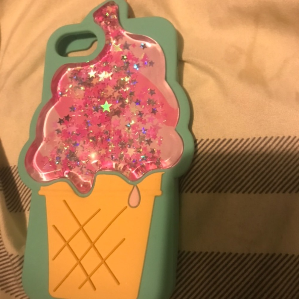 iPhone 7, 8 case 3D glitter ice cream brand new